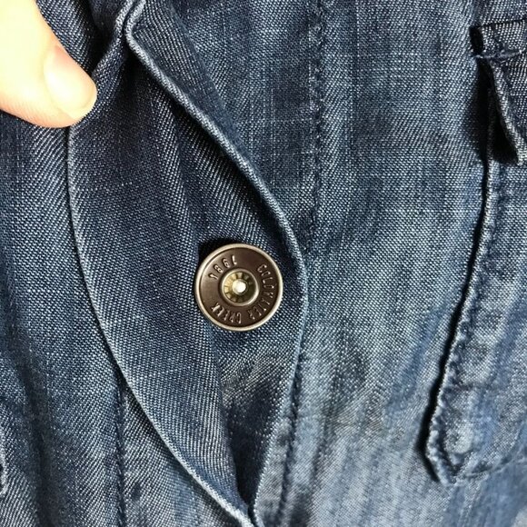 Coldwater Creek 100% Lyocell Denim Button Up Shirt in Blue - Size 12 - Picture 4 of 7